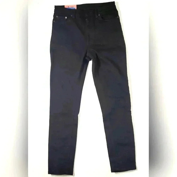 Acne Studio Bla Konst Black High Rise Stretchy Denim Jean Sz W28xL30 US - Picture 1 of 11